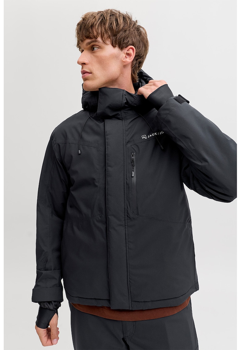Зимно яке с качулка - Черен Jack Jones