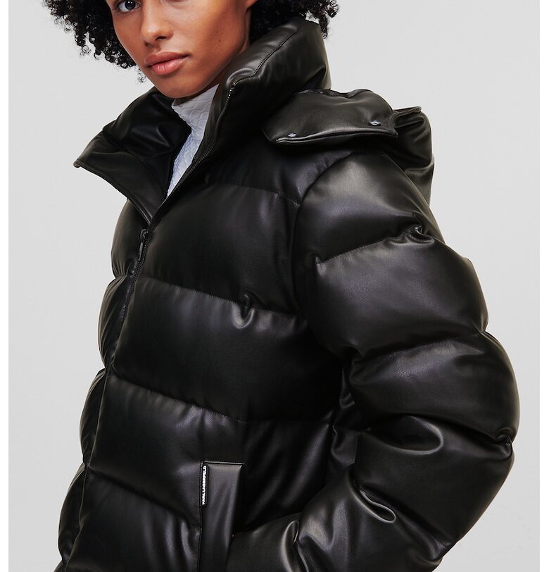 Зимно яке с качулка - Черен Karl Lagerfeld