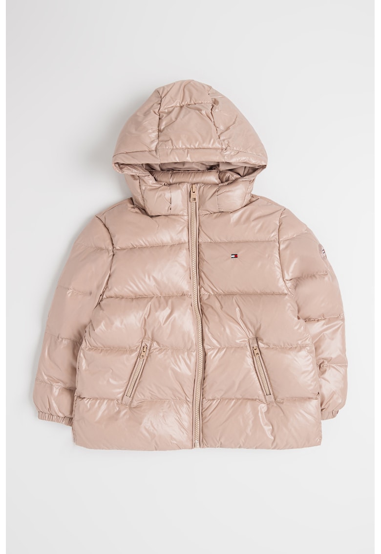 Зимно яке с качулка и джобове - Бежов Tommy Hilfiger
