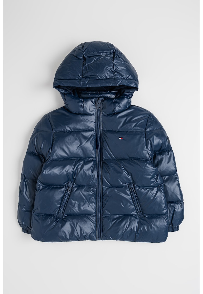 Зимно яке с качулка и джобове - Тъмносин Tommy Hilfiger