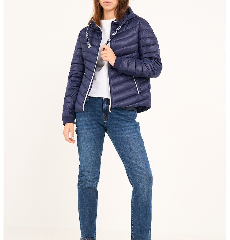 Зимно яке с качулка и джобове с цип - Тъмносин Lee Cooper