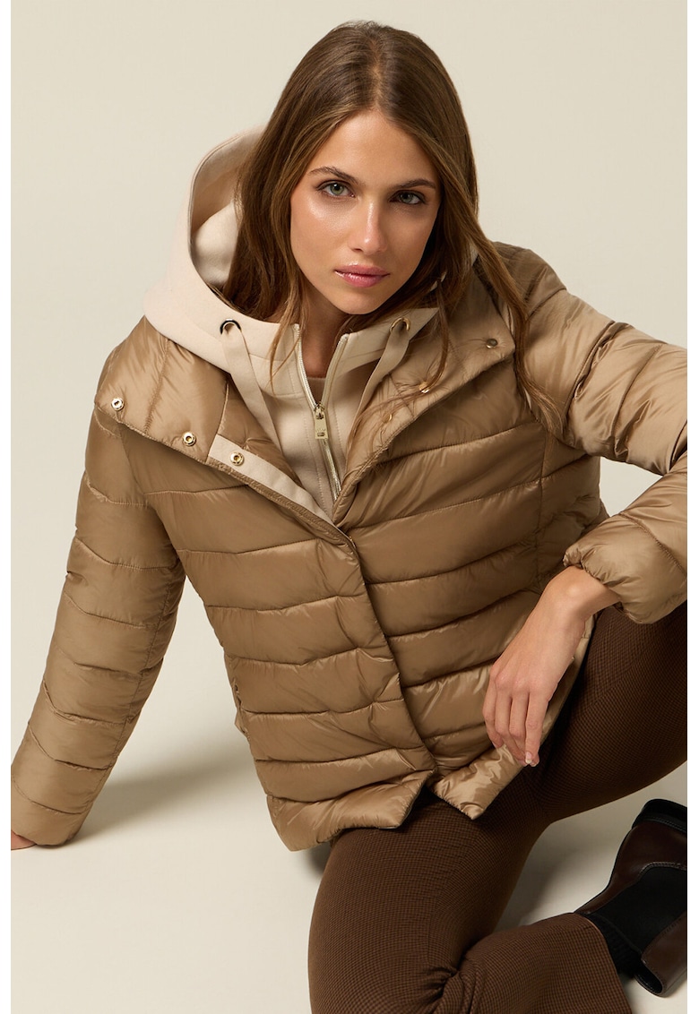 Зимно яке с качулка и дизайн 2 в 1 - Камел Oltre