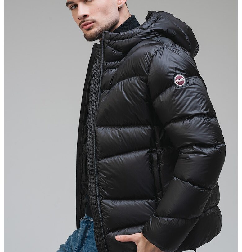 Зимно яке с качулка и пухена вата - Черен Colmar