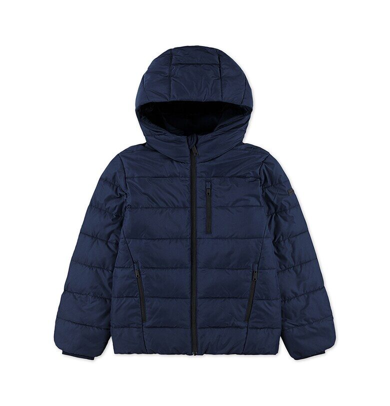 Зимно яке с качулка и цип - Тъмносин Abercrombie  Fitch