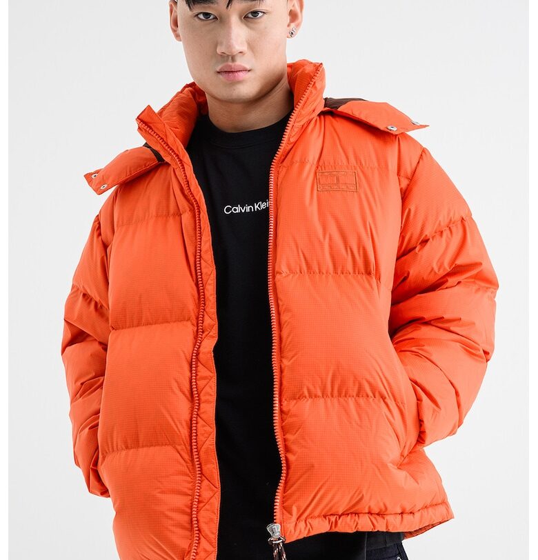 Зимно яке с лого - Мандарина Tommy Jeans