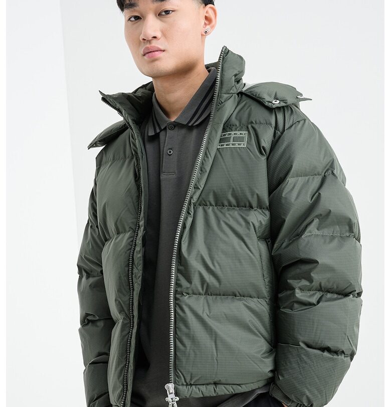 Зимно яке с лого - Тъмно каки Tommy Jeans