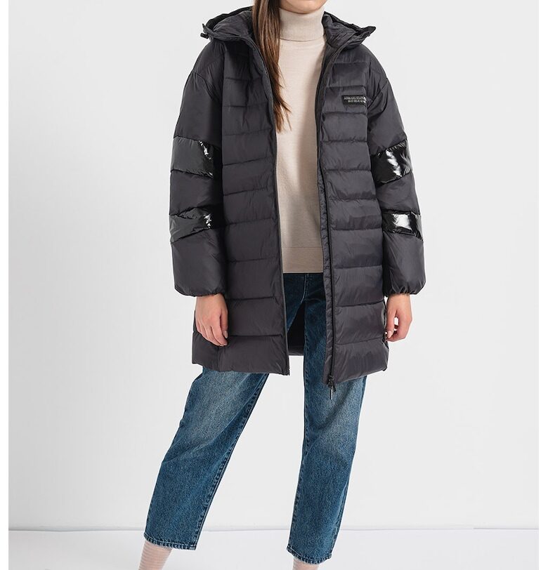 Зимно яке с лъскави зони - Черен ARMANI EXCHANGE