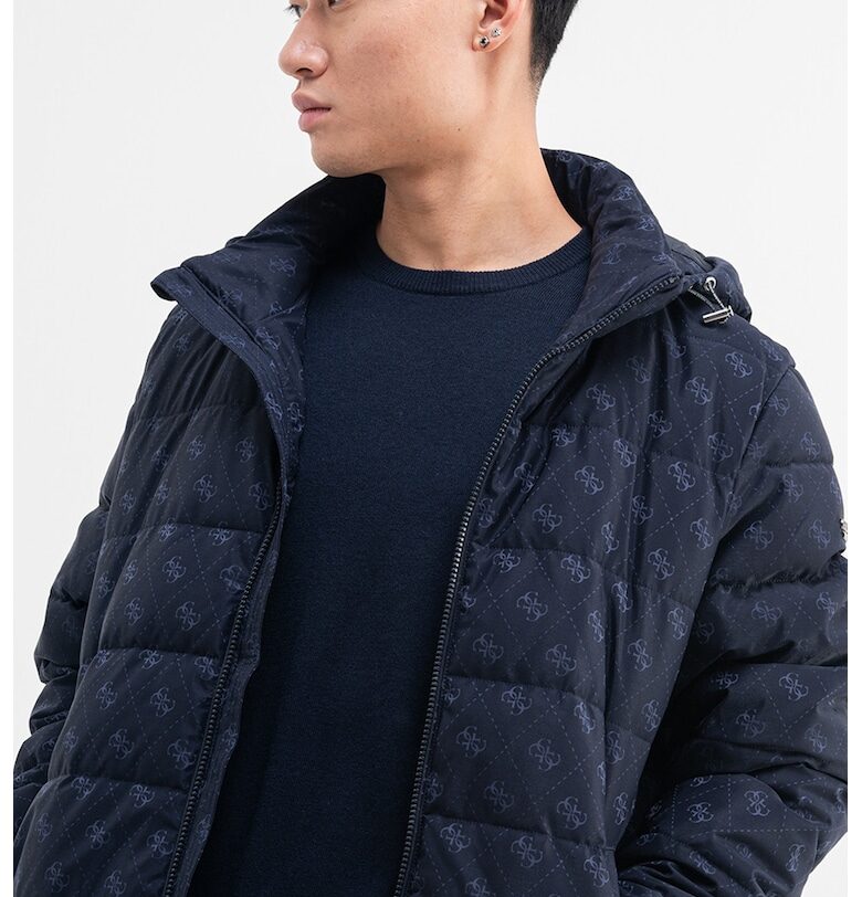 Зимно яке с монограм - Тъмносин GUESS