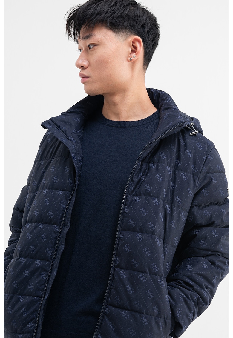 Зимно яке с монограм - Тъмносин GUESS