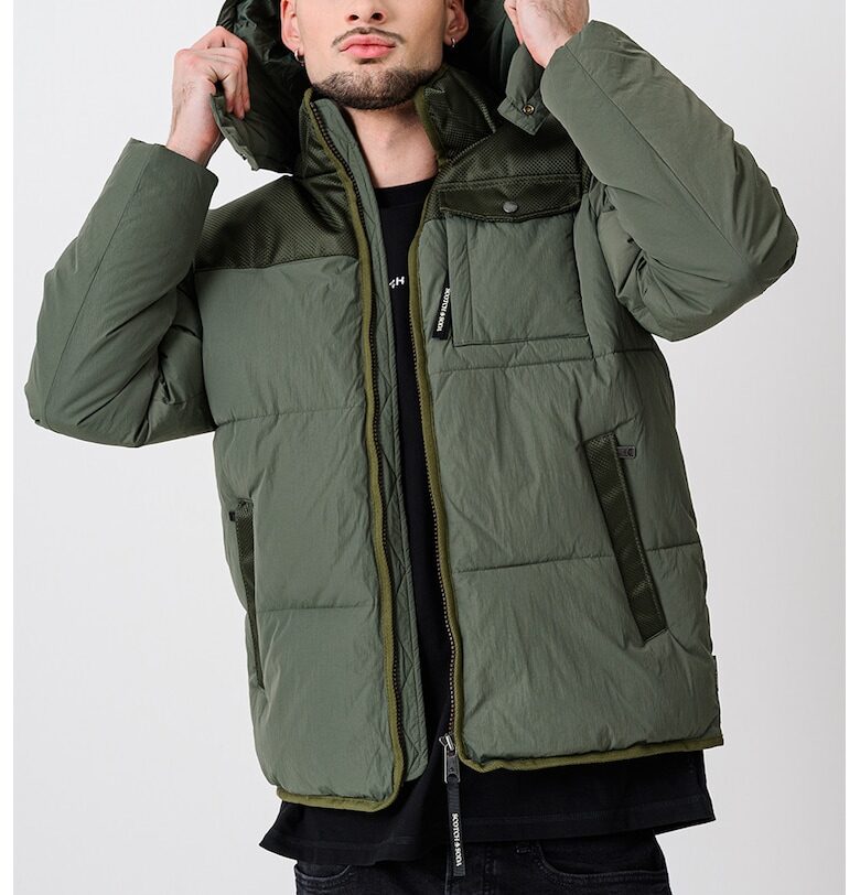 Зимно яке с отделяща се качулка - Папратово зелено Scotch  Soda