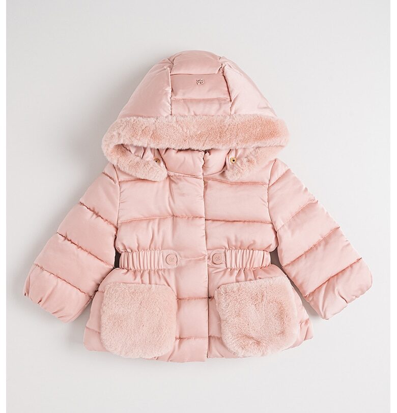 Зимно яке с отделяща се качулка - Прашно розово Abel  Lula