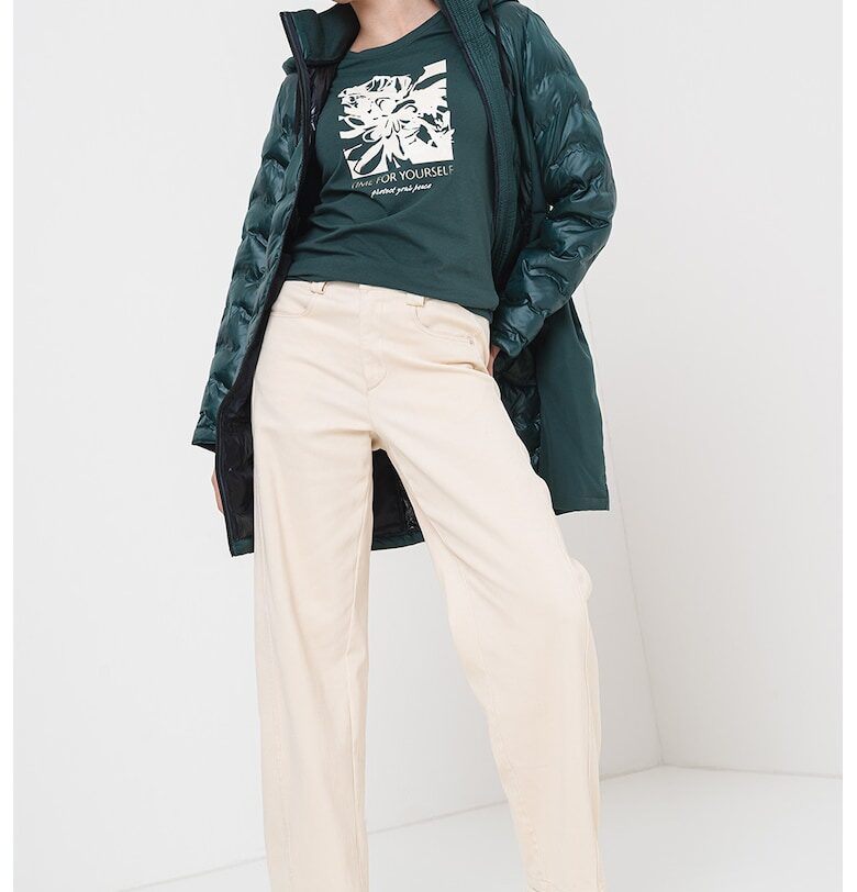 Зимно яке с отделяща се качулка - Тъмнозелен sOliver