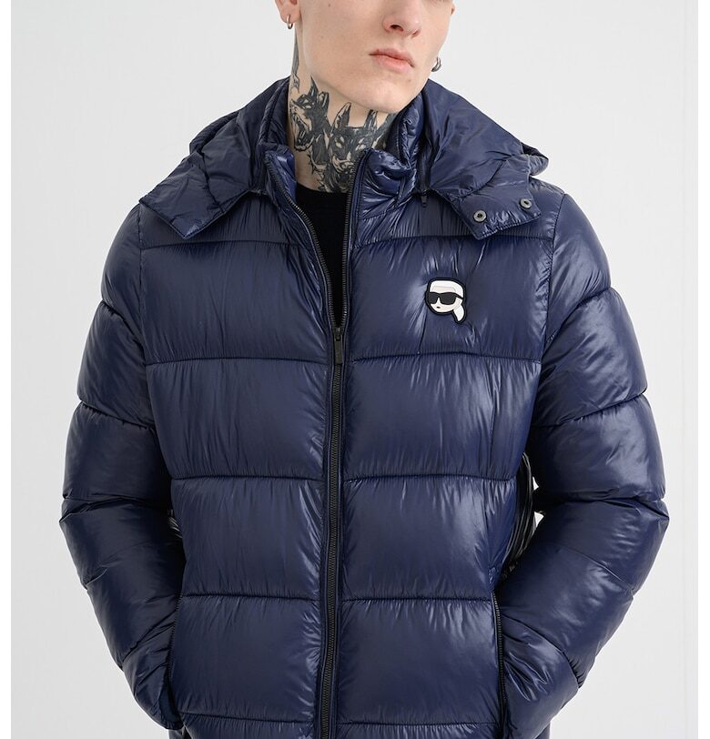 Зимно яке с отделяща се качулка - Тъмносин Karl Lagerfeld