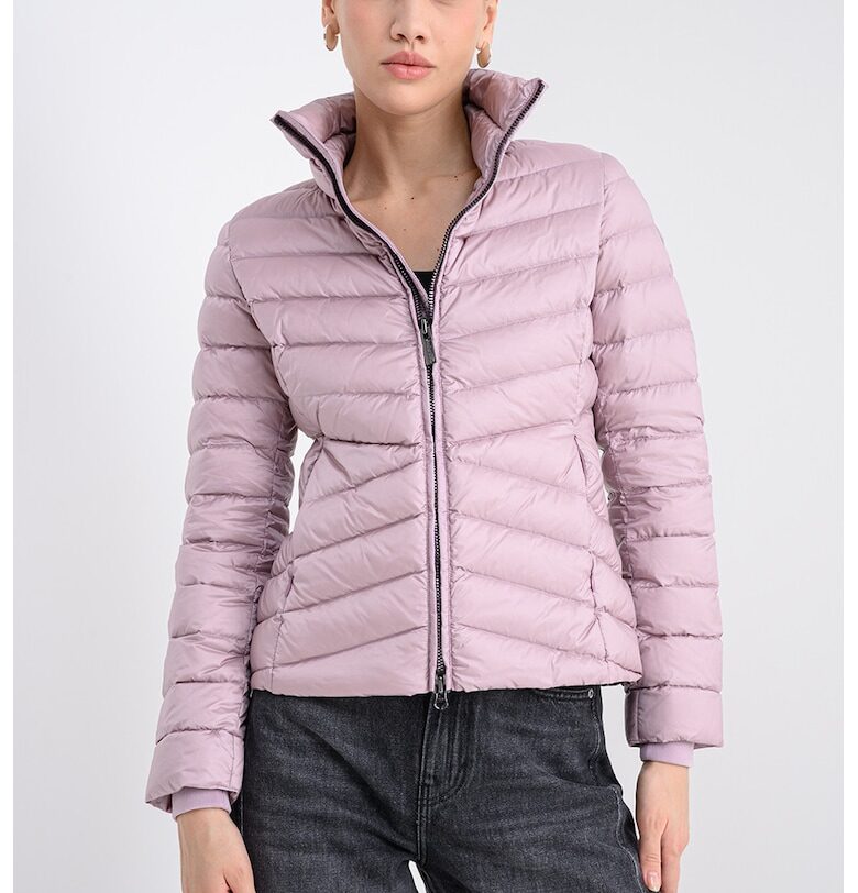 Зимно яке с пухена вата и висока яка - Прашно розово Colmar