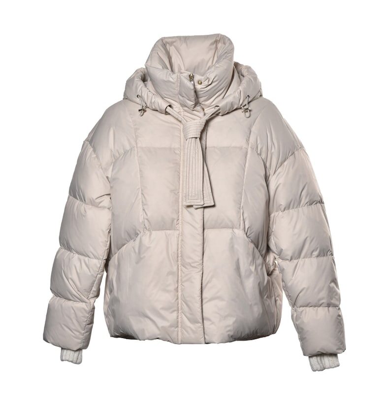 Зимно яке с пухена вата и качулка - Бежов Baldinini
