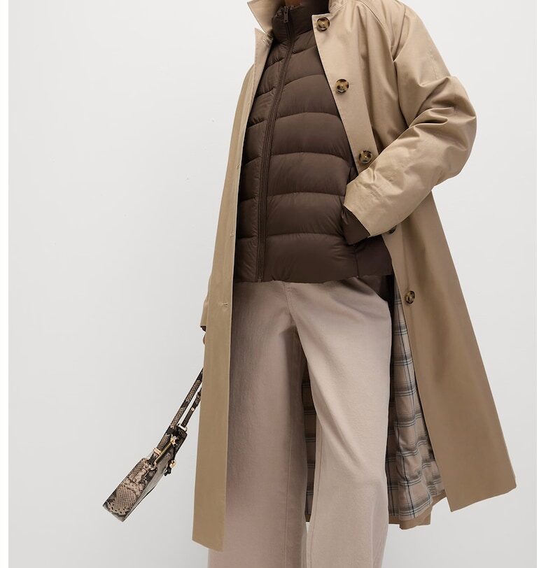 Зимно яке с пухена вата и яка - Канелено кафяво Marks  Spencer