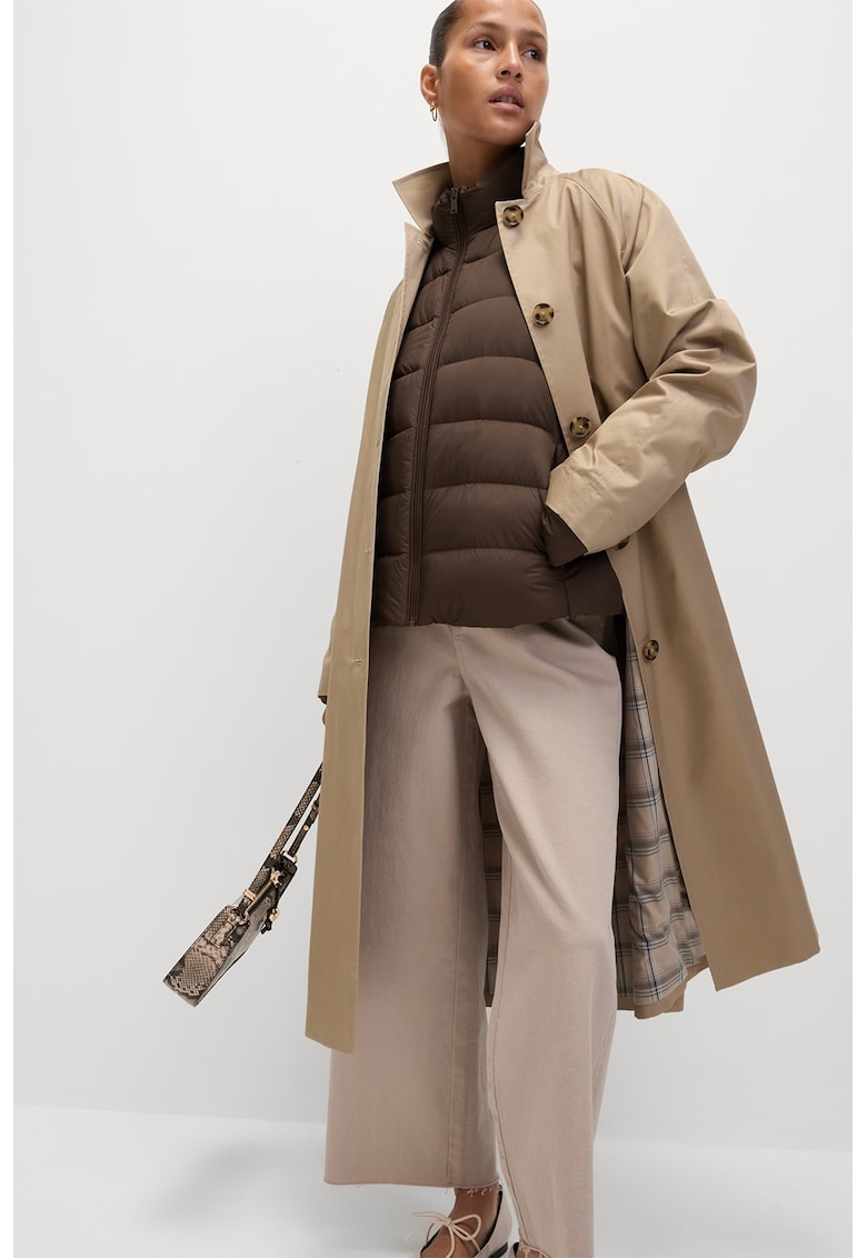 Зимно яке с пухена вата и яка - Канелено кафяво Marks Spencer