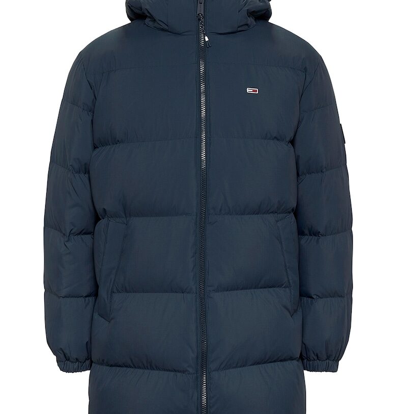 Зимно яке с пухена вата иотделяща се качулка - Тъмносин Tommy Jeans