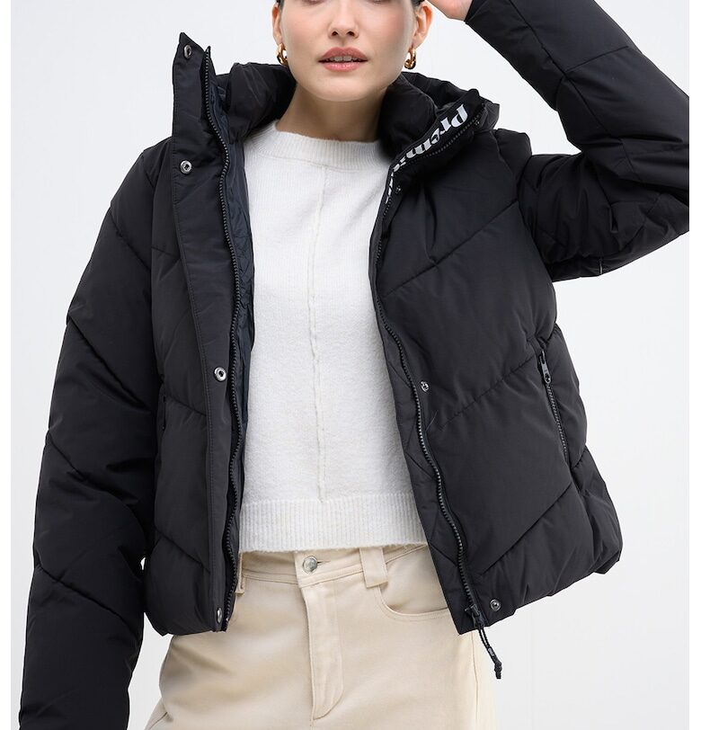 Зимно яке с цип - Черен Only