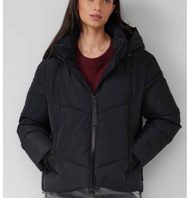 Зимно яке с цип и джобове - Черен sOliver