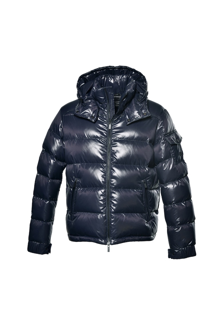 Зимно яке с цип и качулка - Тъмносин Baldinini