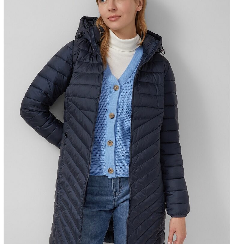 Зимно яке с цип и отделяща се качулка - Тъмносин sOliver