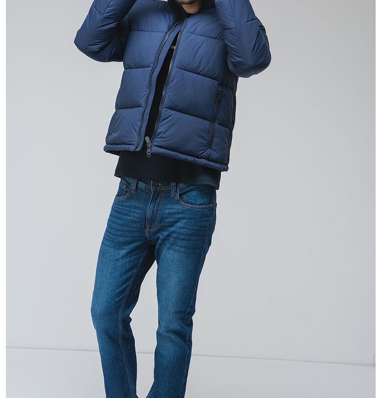 Зимно яке със средновисока яка - Индигово синьо Save The Duck