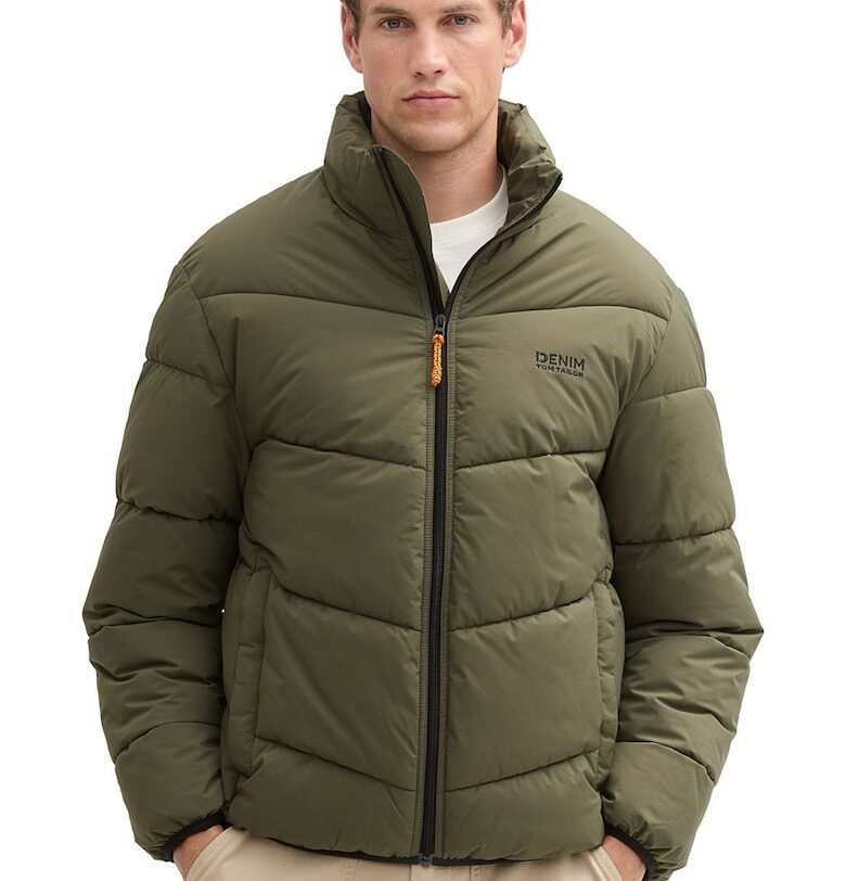 Зимно яке със странични джобове - Маслинено зелено Tom Tailor