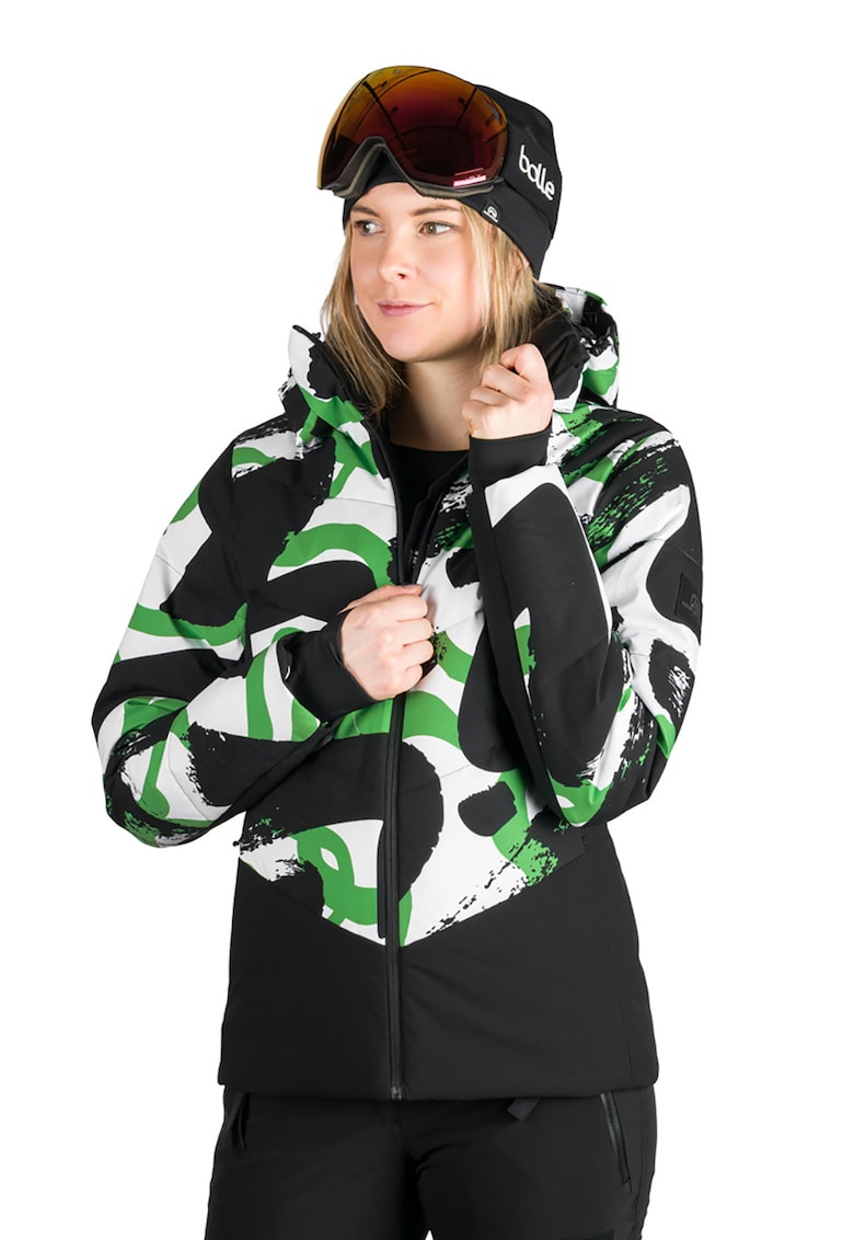 Зимно яки скя Kayleight с качулка и яка - Бял/Зелен/Черен NORTHFINDER