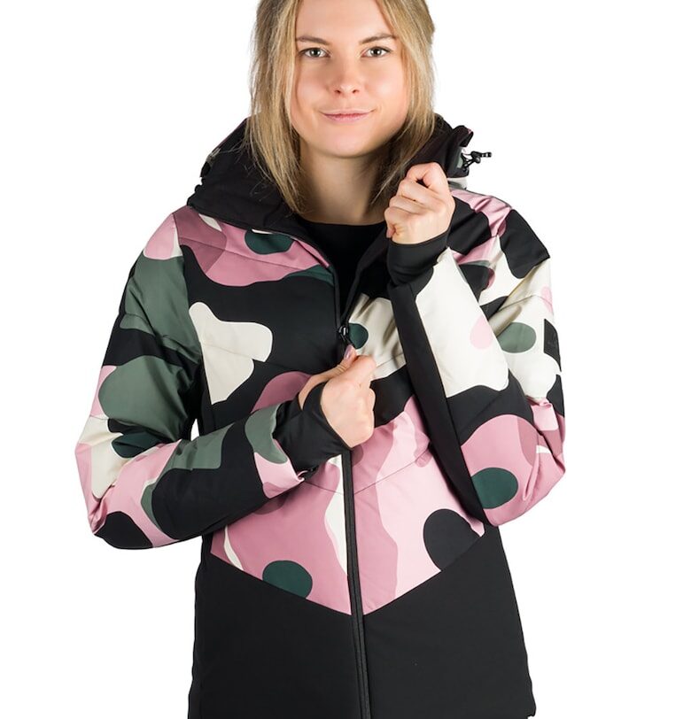 Зимно яки скя Kayleight с качулка и яка - Бял/Черен/Розово NORTHFINDER
