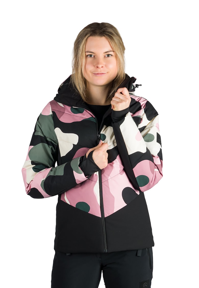 Зимно яки скя Kayleight с качулка и яка - Бял/Черен/Розово NORTHFINDER