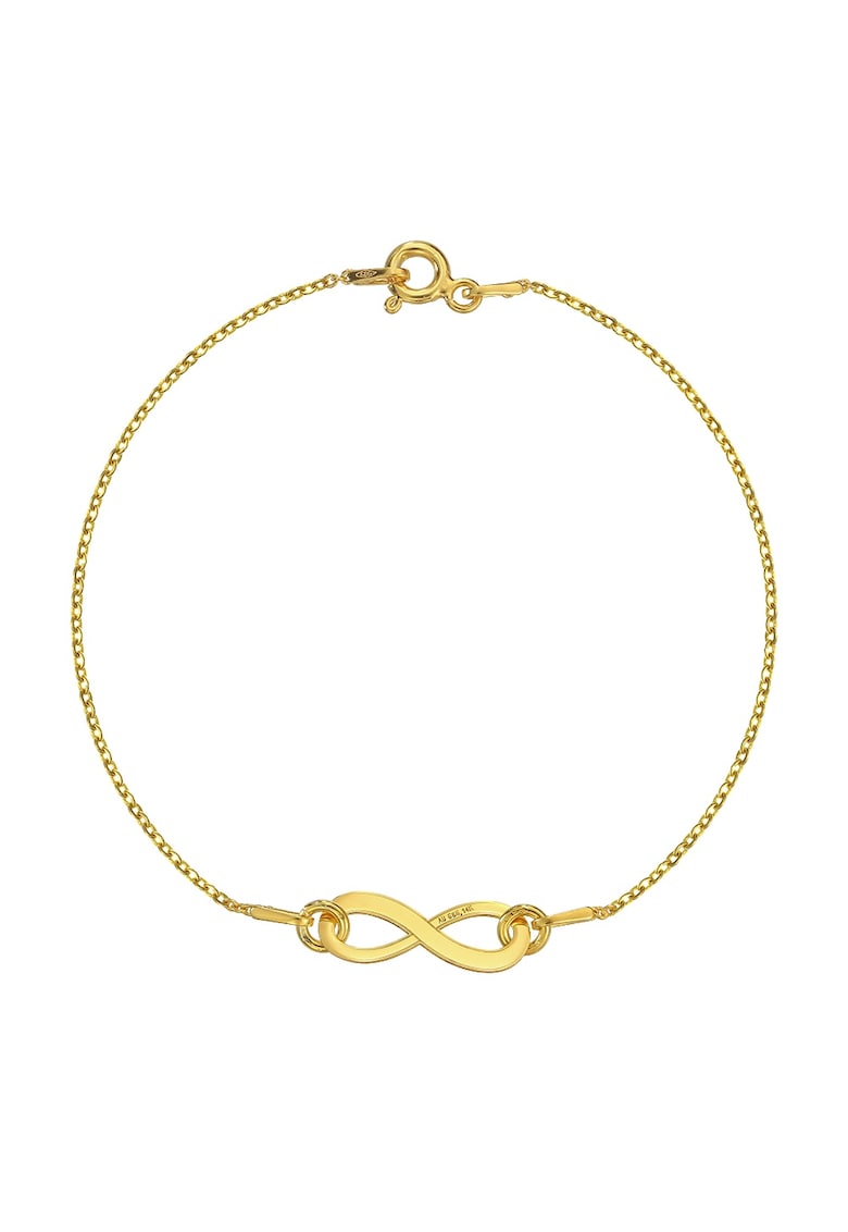 Златна гривна 585 - 14K с талисман Infinity - 18 CM e-Crystal