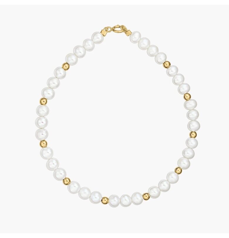 Златна гривна Golden Sonet - Естествени перли INDIRA