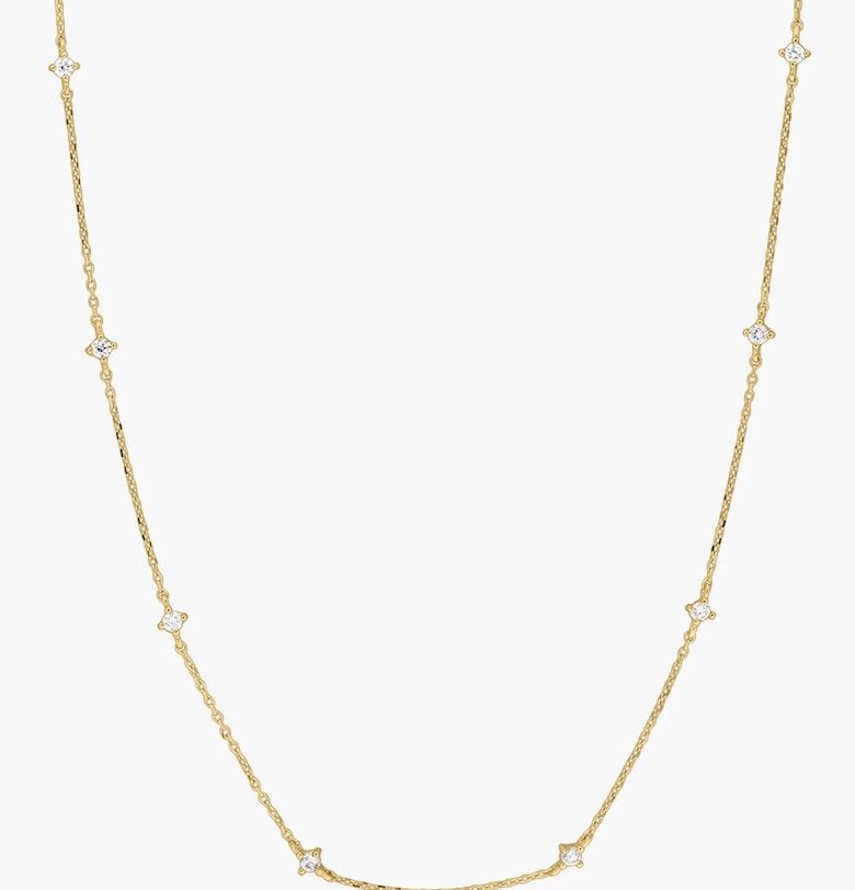 Златна огърлица Starburst - Цирконий INDIRA