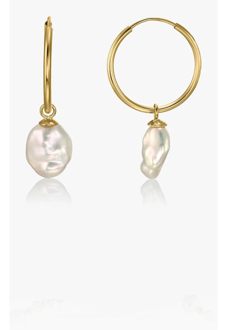 Златни обеци Rhonda - Естествени перли INDIRA