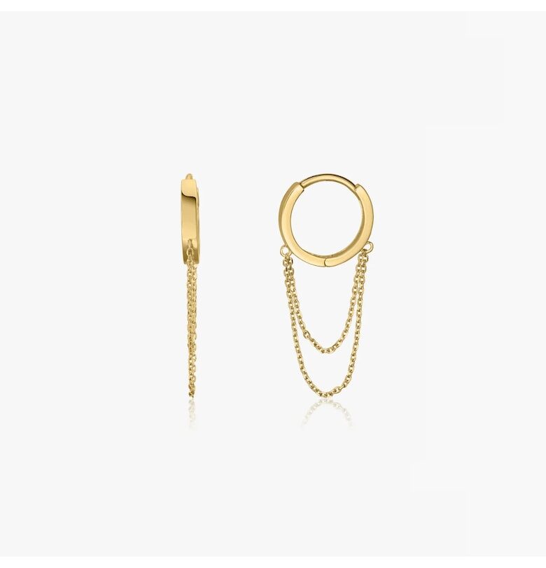 Златни обеци Синди INDIRA