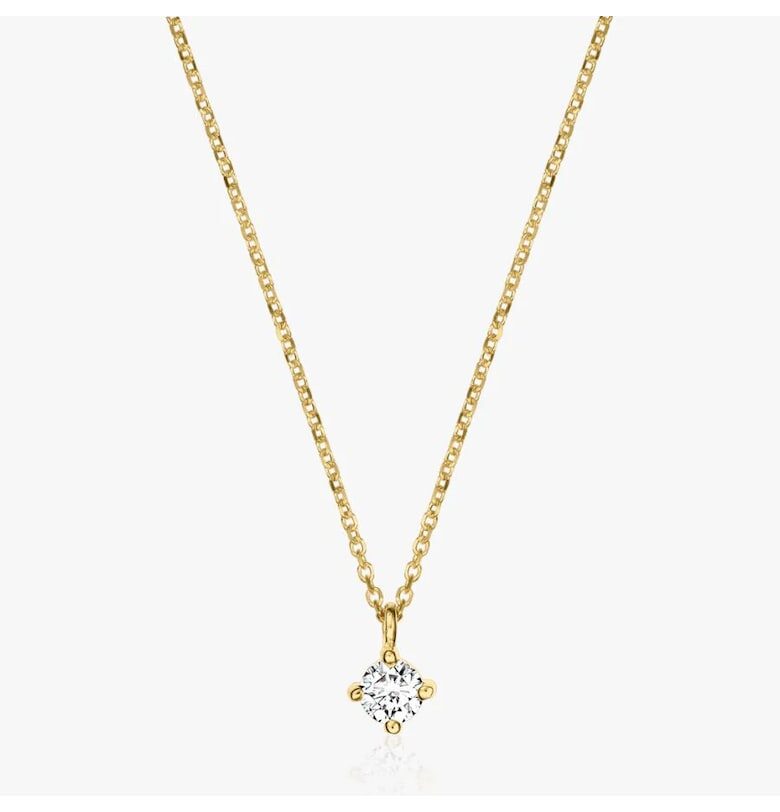 Златно колие Timeless - Диамант 0.1 CT INDIRA