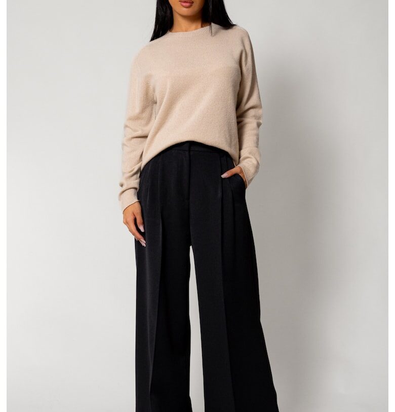 Изключително фин пуловер от вълна и кашмир - бежов 18046 - Бежов uFIT