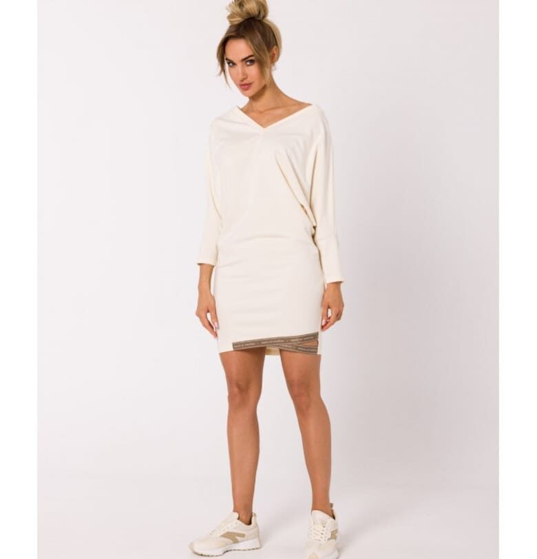 Изработена от Emotion Дамска мини рокля Grisante M732 синя - Бял MOE