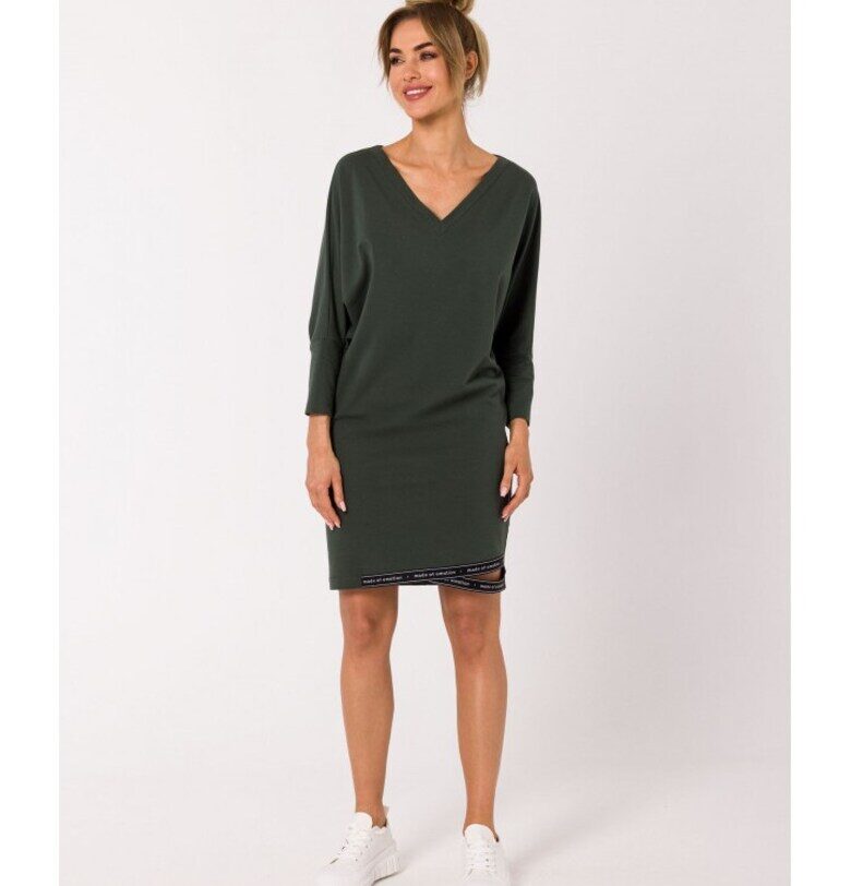 Изработена от Emotion Дамска мини рокля Grisante M732 синя - Зелен MOE