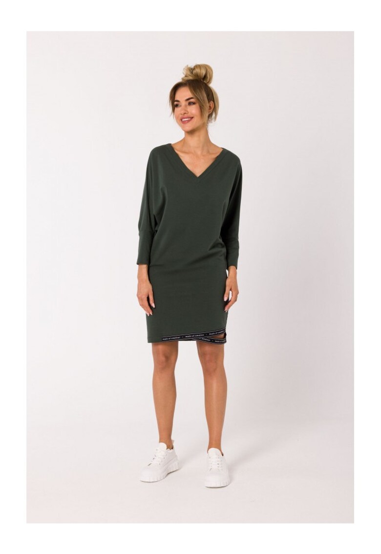 Изработена от Emotion Дамска мини рокля Grisante M732 синя - Зелен MOE