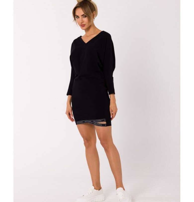 Изработена от Emotion Дамска мини рокля Grisante M732 синя - Черен MOE