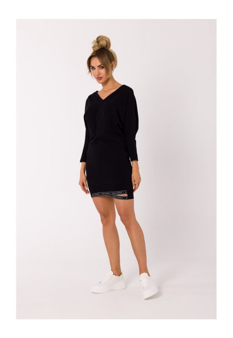 Изработена от Emotion Дамска мини рокля Grisante M732 синя - Черен MOE