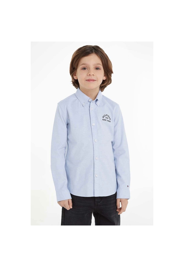 Детска риза Бял - Светлосин Tommy Hilfiger