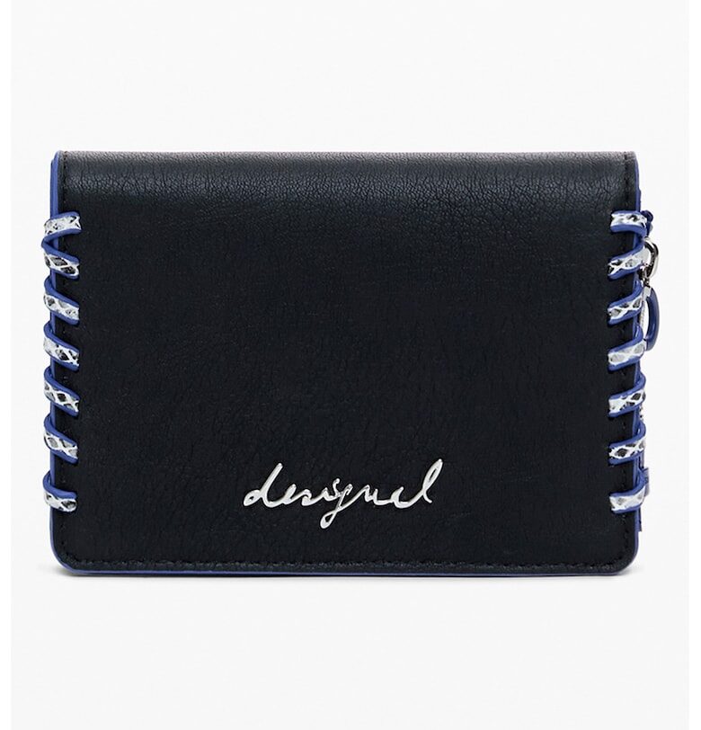 Калъф за карти от еко кожа с цип - Черен DESIGUAL