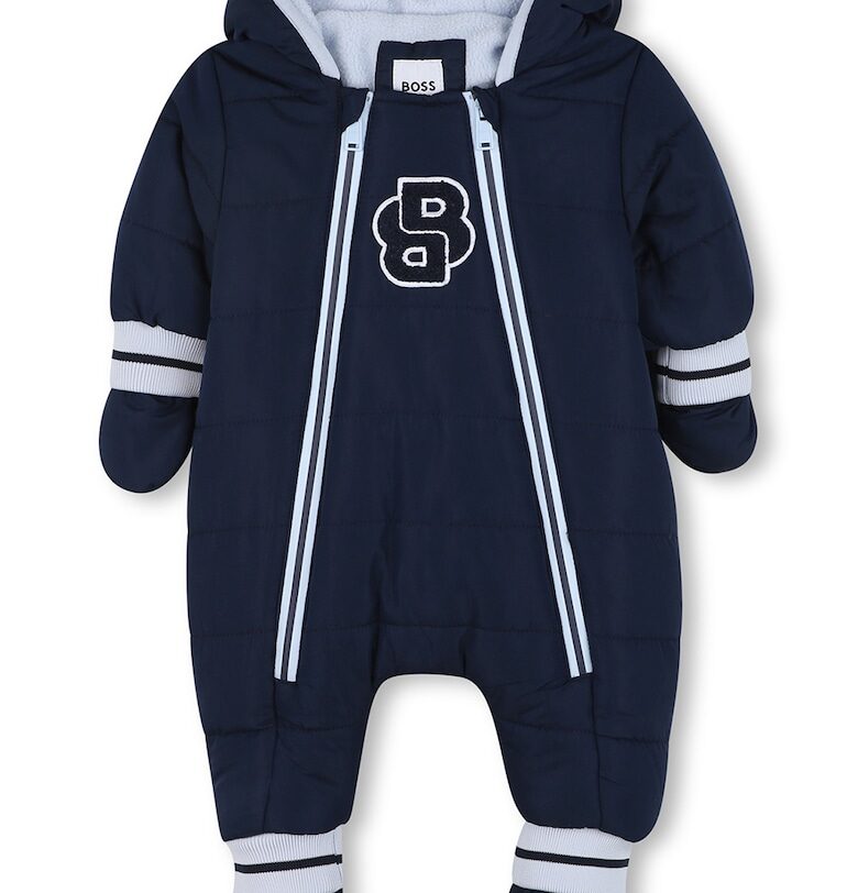 Капитониран гащеризон с цип - Тъмносин BOSS Kidswear