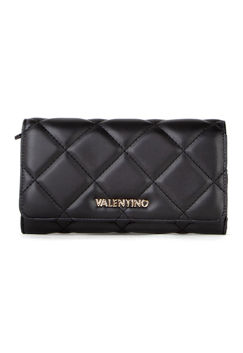 Капитониран портфейл от еко кожа - Черен Valentino Bags