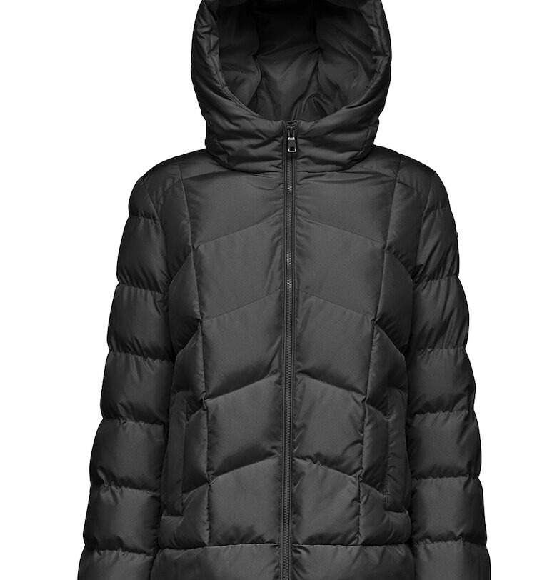 Капитонирано зимно яке Anylla с качулка - Черен Geox