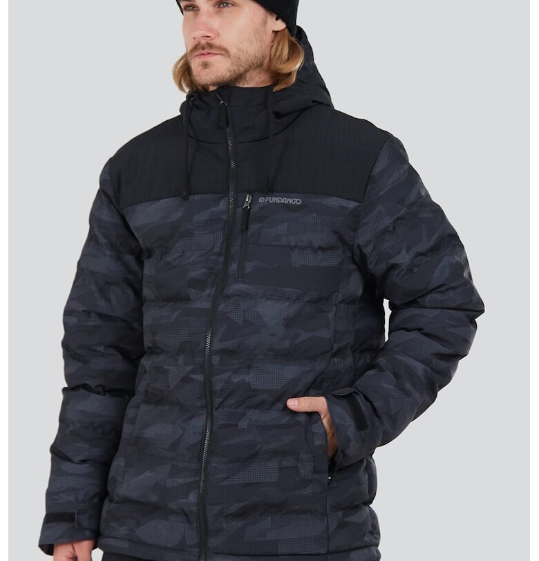 Капитонирано зимно яке Passat - Сив/Избеляло черно Fundango