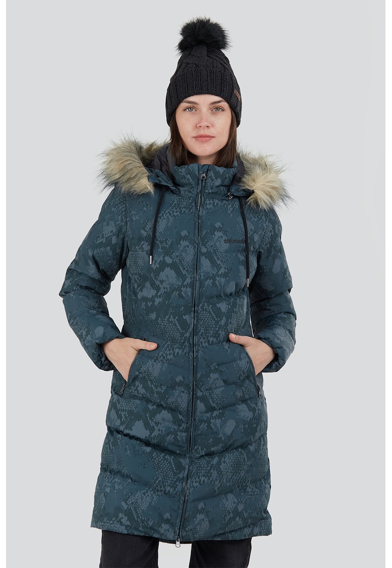 Капитонирано зимно яке Puppis с вата и еко пух - Бледозелен Fundango